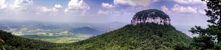 Panoramic photograph of Pilot Mountain, North Carolina, by Rick Matthews of Wake Forest University